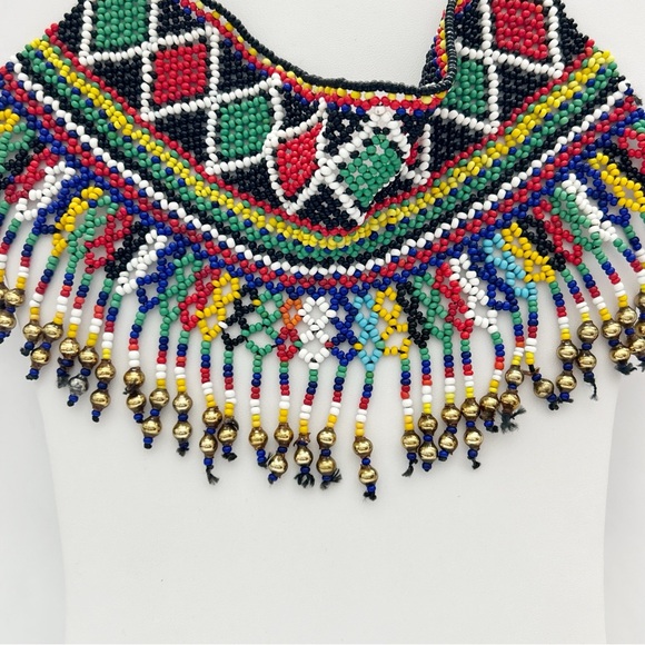 Handcrafted Tribal Beaded Statement Choker - Picture 4 of 8